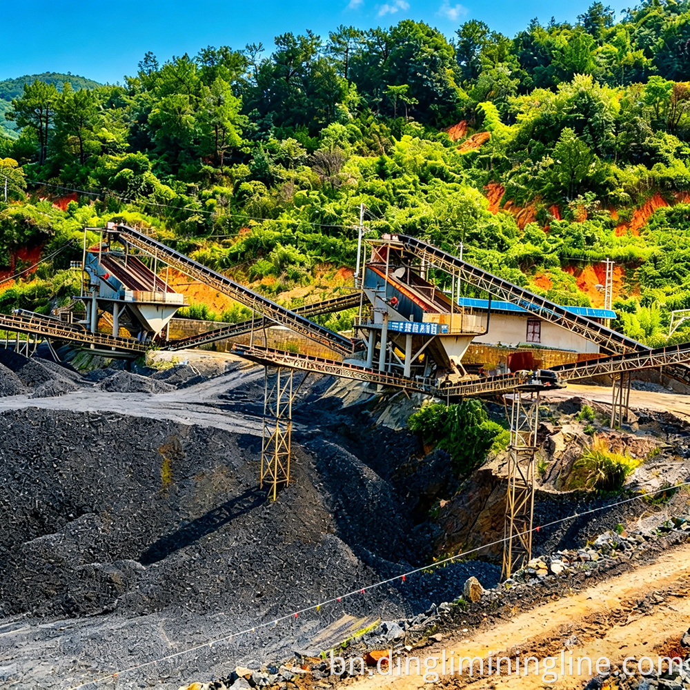 Basalt granite crushing line